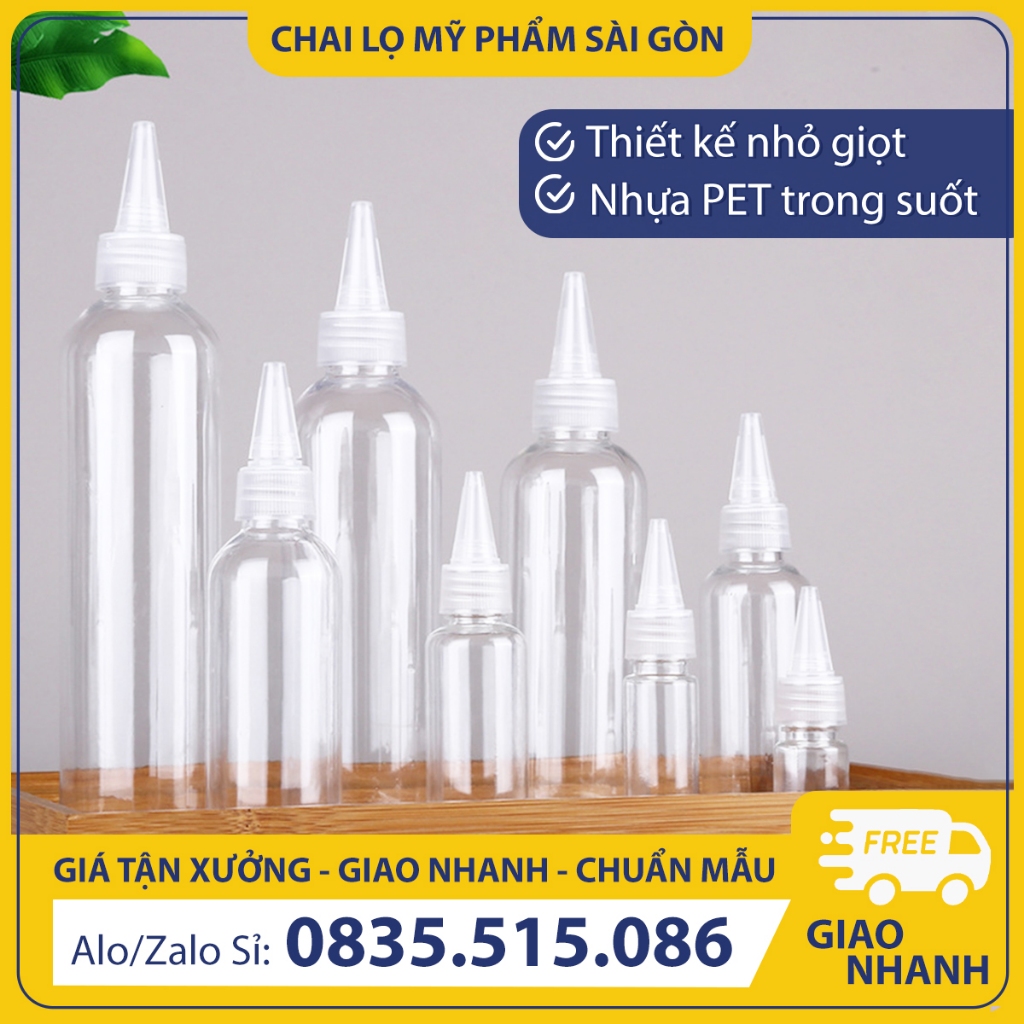 Chai nhựa chiết mỹ phẩm, mực xăm,10ml/ 20ml/ 30ml/ 50ml/ 60ml/ 80ml/ 100ml, chai nhỏ giọt tiện lợi - BuyOne - BOPE13