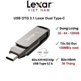 Usb otg lexar 32gb / 64gb / 128gb jumpdrive dual drive d400