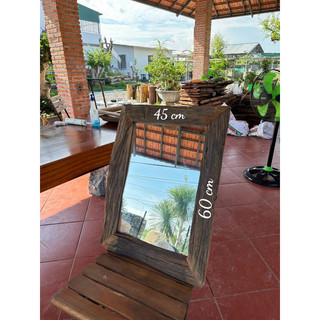 Gương gỗ lũa treo tường phủ bì ngoài 45 cm x 60 cm