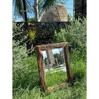 Gương gỗ lũa treo tường phủ bì ngoài 45 cm x 60 cm