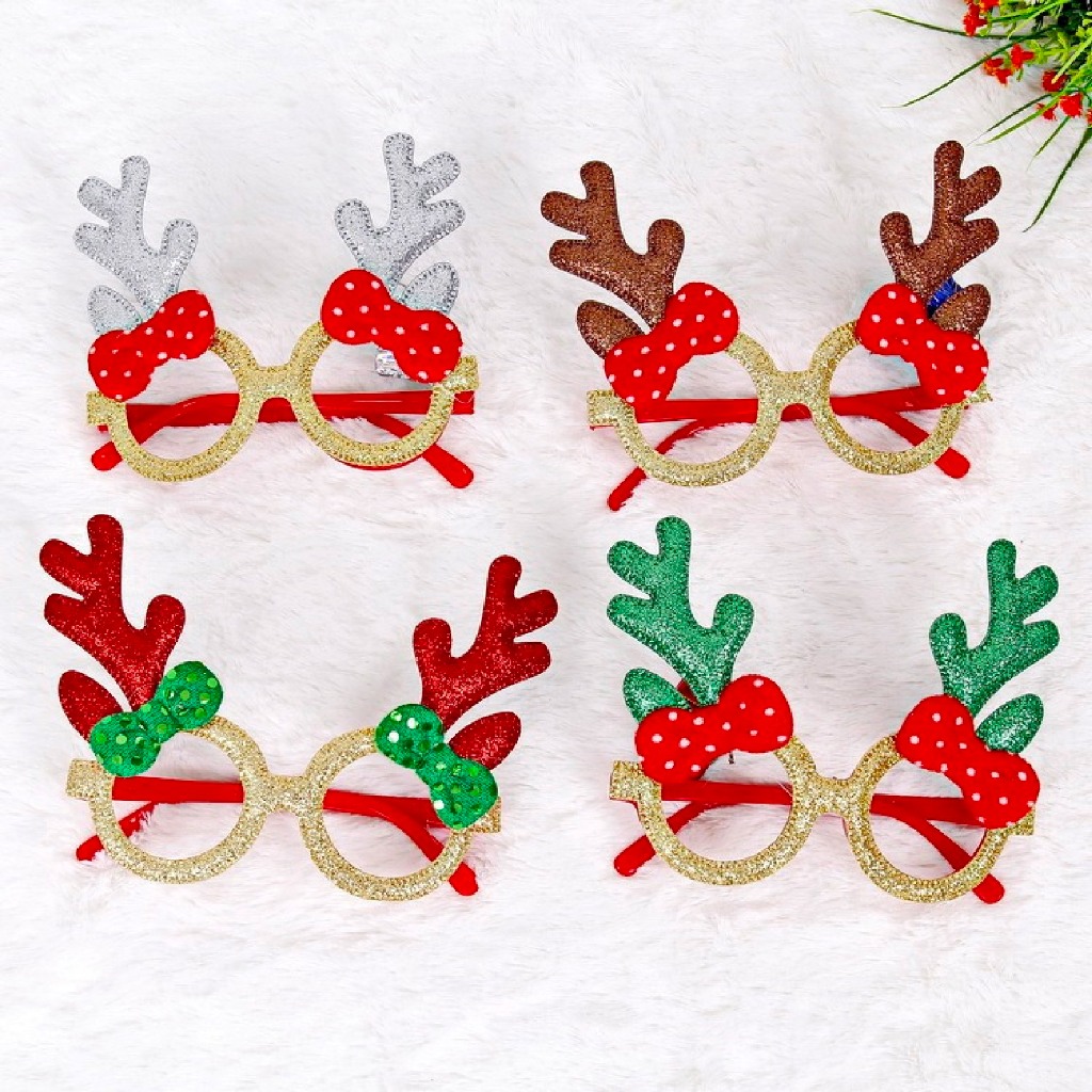 Mắt Kính Noel Gọng Kính Phong Cách Giáng Sinh Nhiều Kiểu Dáng Dễ Thương Cho Bé Lựa Chọn