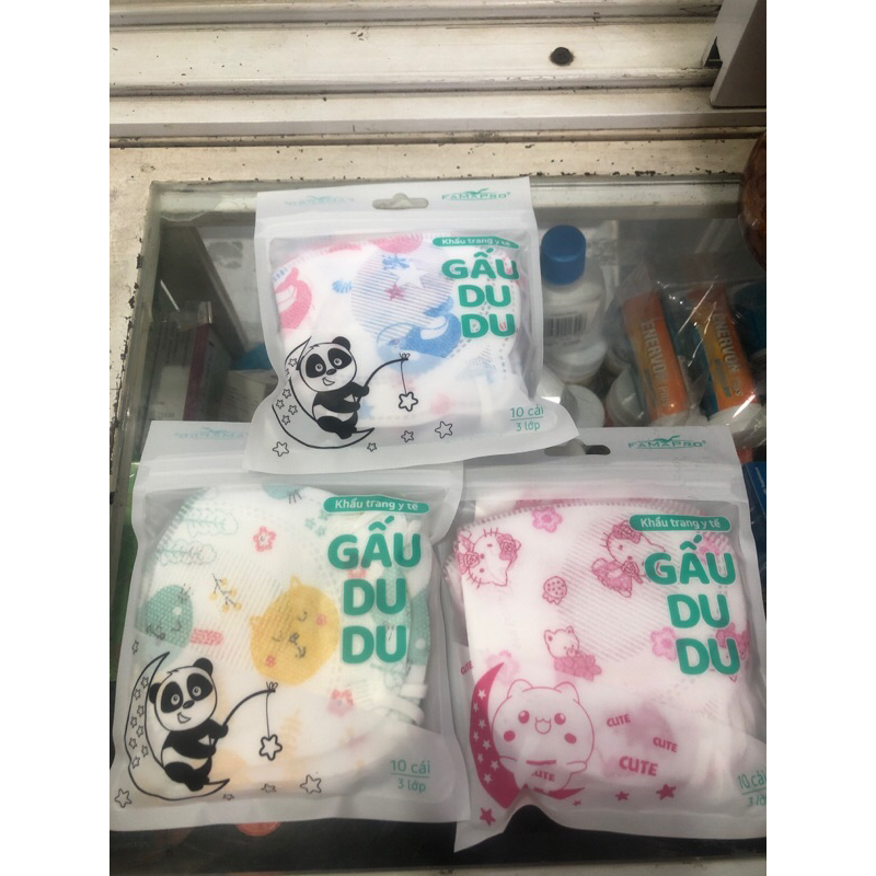 khẩu trang y tế cho bé ( giao màu ngẫu nhiên , bịch 10 cái )