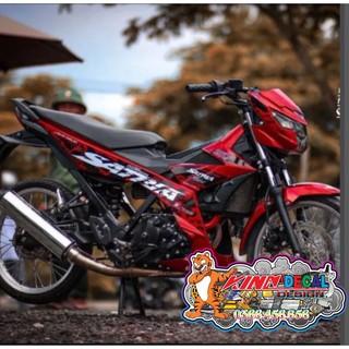 Tem Rời Satria mẫu zin màu đỏ đen trắng