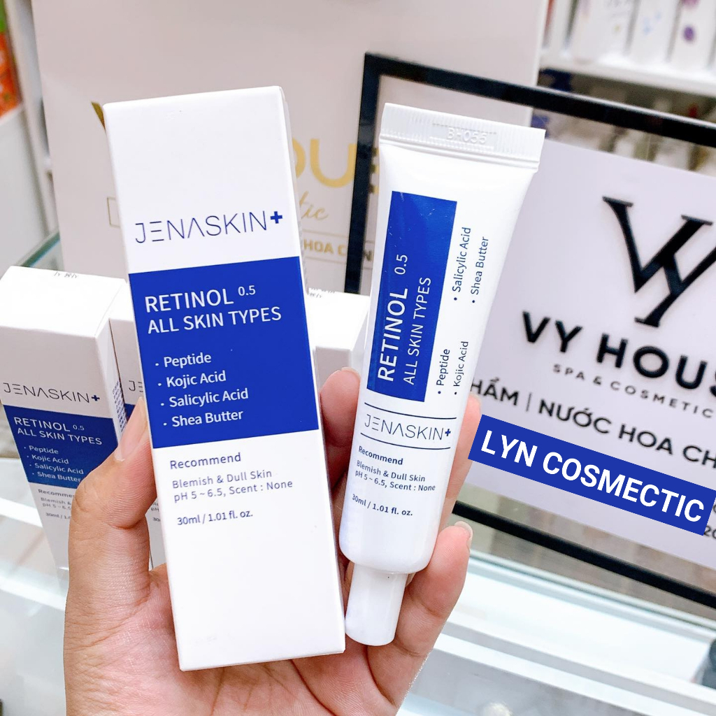 Kem retinol, kem dưỡng retinol 0.5% Jenaskin  All Skin Types,tái tạo trẻ hóa da, mờ thâm nám, se khít lỗ chân lông