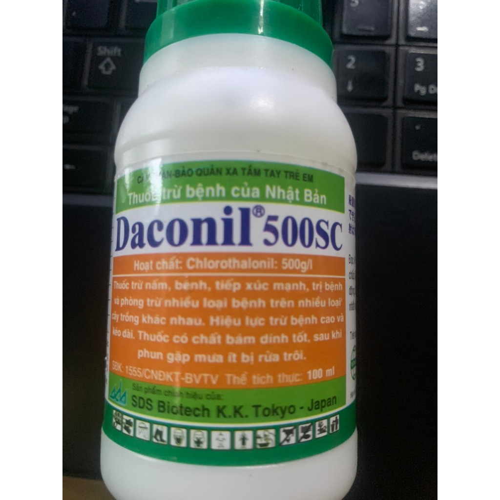 Sản phẩm trừ nấm cây trồng Daconil gói 100gr hoặc lọ 100ml 500Sc