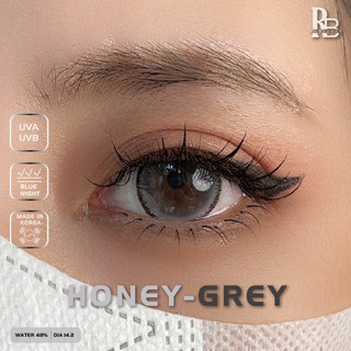 Ruby eyes kính áp tròng mẫu xám honey gray silicone hydrogel ruby eyes, lens full độ cận ruby eyes contact lens