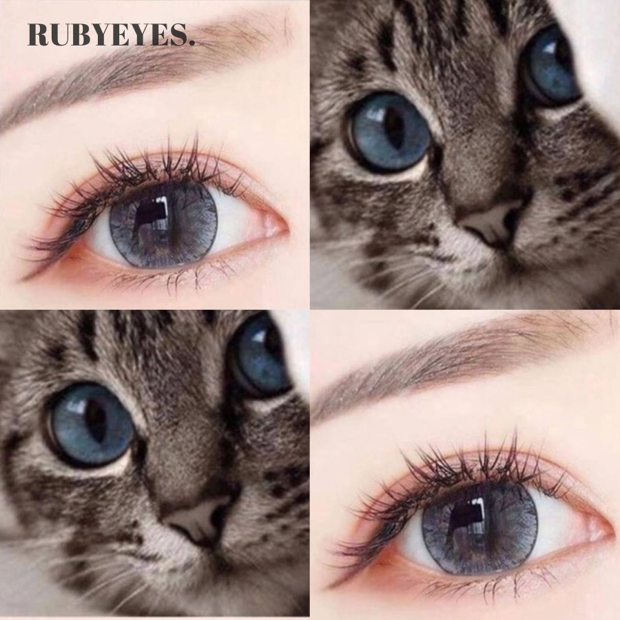 RUBY EYES Kính Áp Tròng Mẫu Xám Tommy Gray SIlicone HydroGel Ruby Eyes, Lens ONLY 0 ĐỘ Ruby Eyes Contact Lens