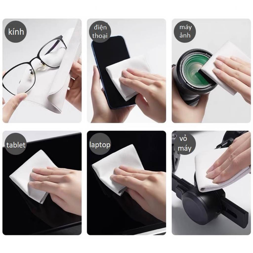 Khăn lau màn hình tivi, điện thoại, laptop, máy tính bảng, Ipad, Macbook, Máy ảnh, đồng hồ, kính mắt