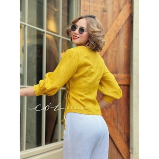 Áo đắp chéo linen Cói Design