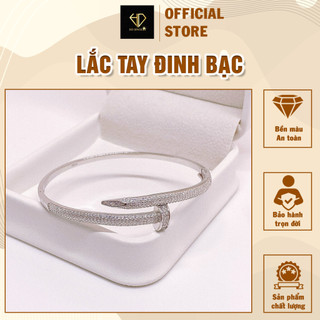 Lắc tay đinh bạc hd jewelry - lắc tay bạc với thiết kế bằng bạc 925 cao cấp, với kiểu dáng đơn giản, sang trọng