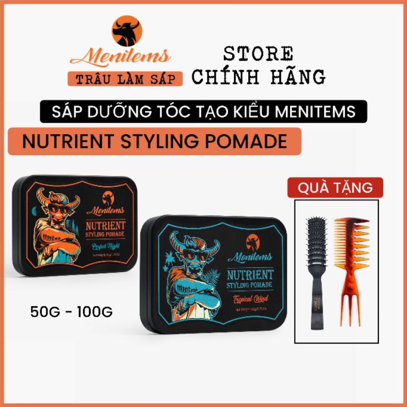 Sáp MENITEMS NUTRIENT STYLING POMADE 50G - 100G hàng Chính Hãng giá tốt.