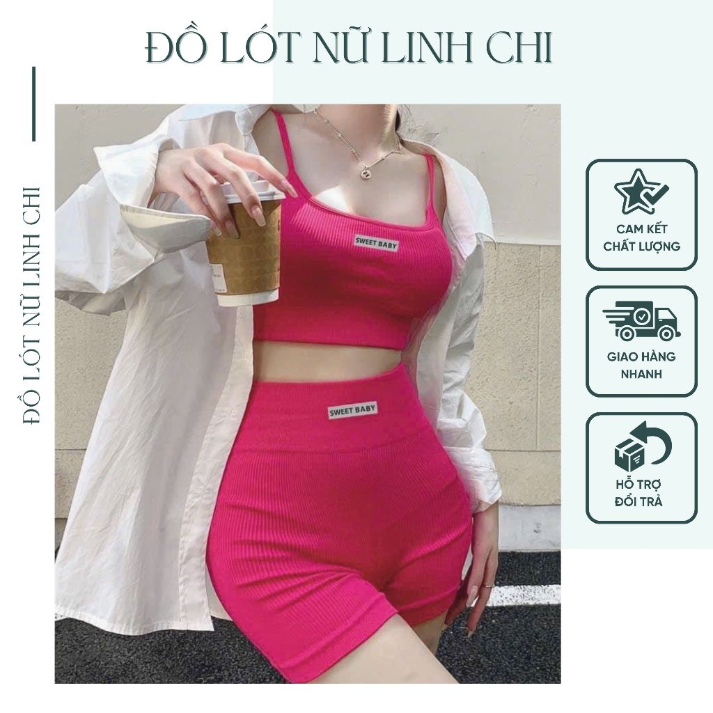 Bộ Tập Gym Yoga Nữ Cao Cấp POOM Clothes Chất Dệt Kim Co Dãn 4 Chiều Thấm Hút Mồ Hôi Tốt