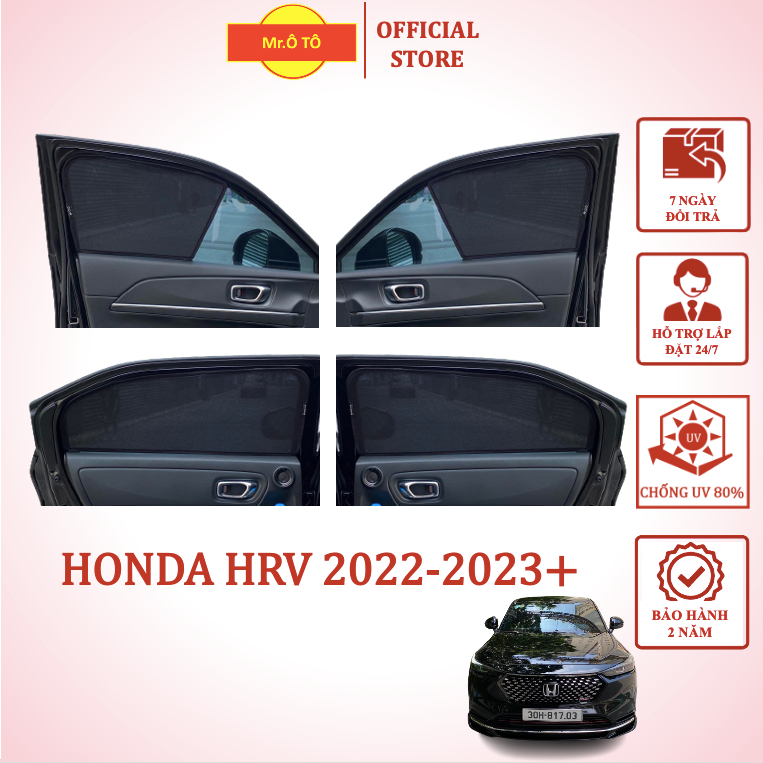 Rèm Che Nắng chống UV Xe HONDA HRV 2022-2023 - chống UV - Loại 1 Mr Ô Tô - Bảo hành 2 năm