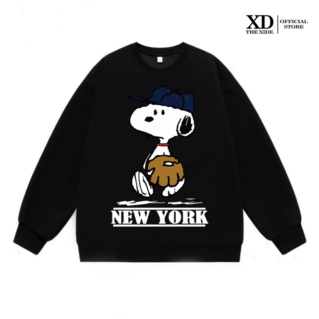 Áo sweater nỉ The Xide in hình CHÓ NEWYORK  form unisex nam nữ chất nỉ bông dày dặn MK1