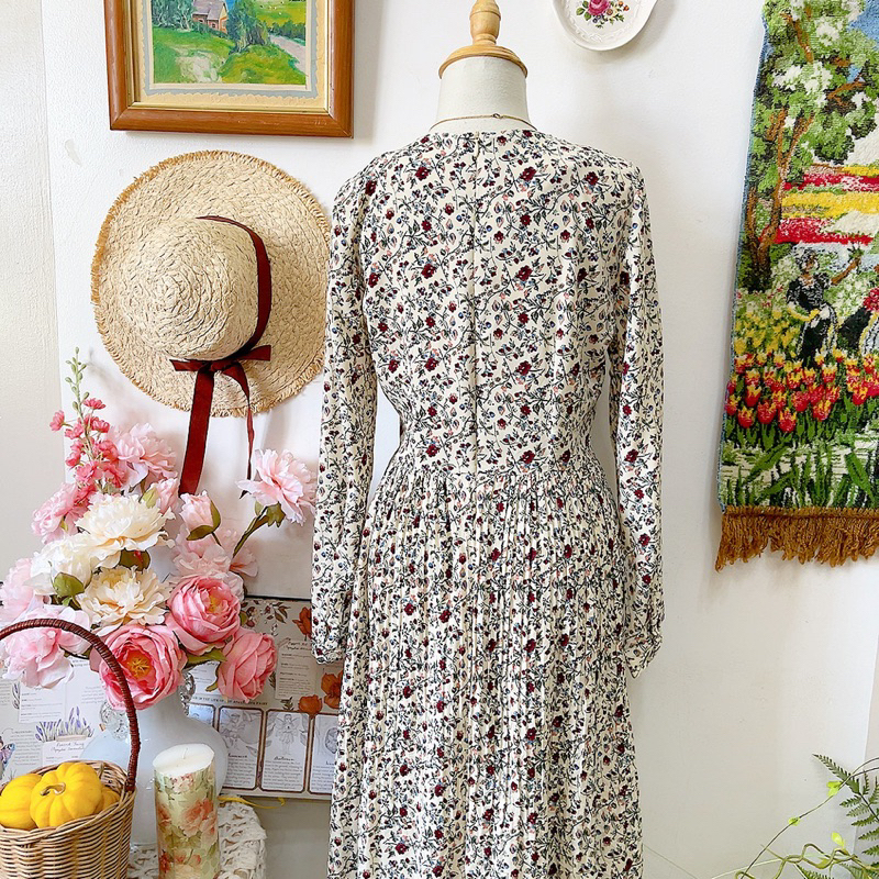 Đầm xếp ly hoa nhí Hàn