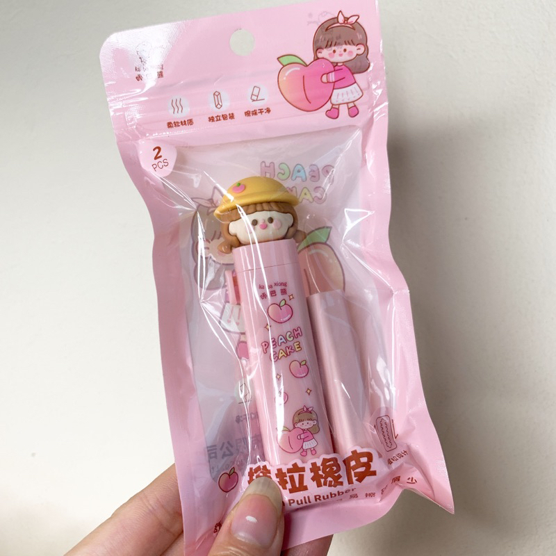 Gôm Tẩy Dạng Cây Bút Bấm Tiện Lợi Họa Tiết Cute Thay Được Lõi Tẩy, Tẩy Bút Chì Dễ thương