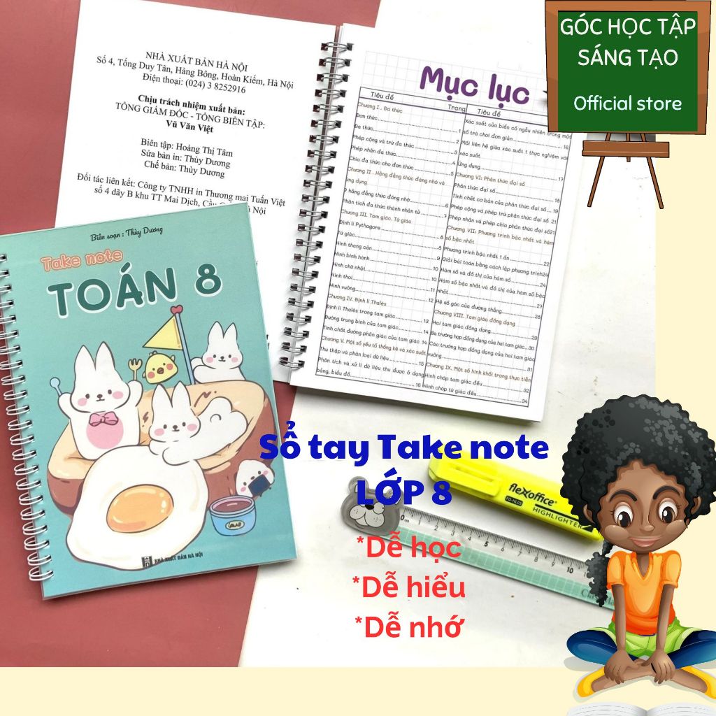 𝐓𝐚𝐤𝐞 𝐧𝐨𝐭𝐞 𝐥𝐨̛́𝐩 𝟖 Sổ tay TOÁN , ghi chú công thức toán học ngắn gọn dễ hiểu takenote - góc học tập sáng tạo