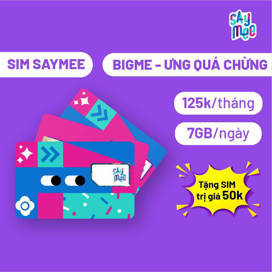 Sim Mobifone 4G Saymee Có 210GB/Tháng - Sim Siêu Data Giá Cực Rẻ