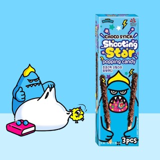 Bánh Que Hàn Quốc Choco Stick Shooting Star Popping Candy (Hộp 54g Xanh)