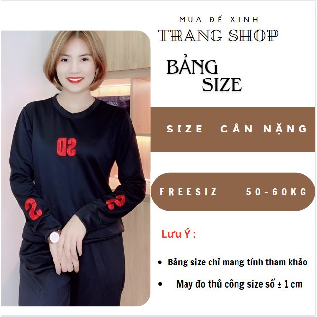 Sét Bộ Thu Đông SD Dài Tay From Rộng Unisex Chất Umi Cao Cấp Dày Dặn - Bộ Umi mùa Đông Dáng Freesize