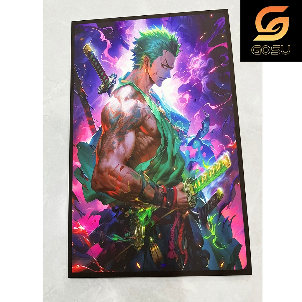 Bộ tranh 10 bức anime kimetsu no yaiba- Demon Slayer anime manga decor góc học tập làm việc siêu đẹp