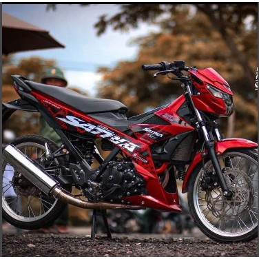 Tem Rời Satria mẫu zin màu đỏ đen trắng