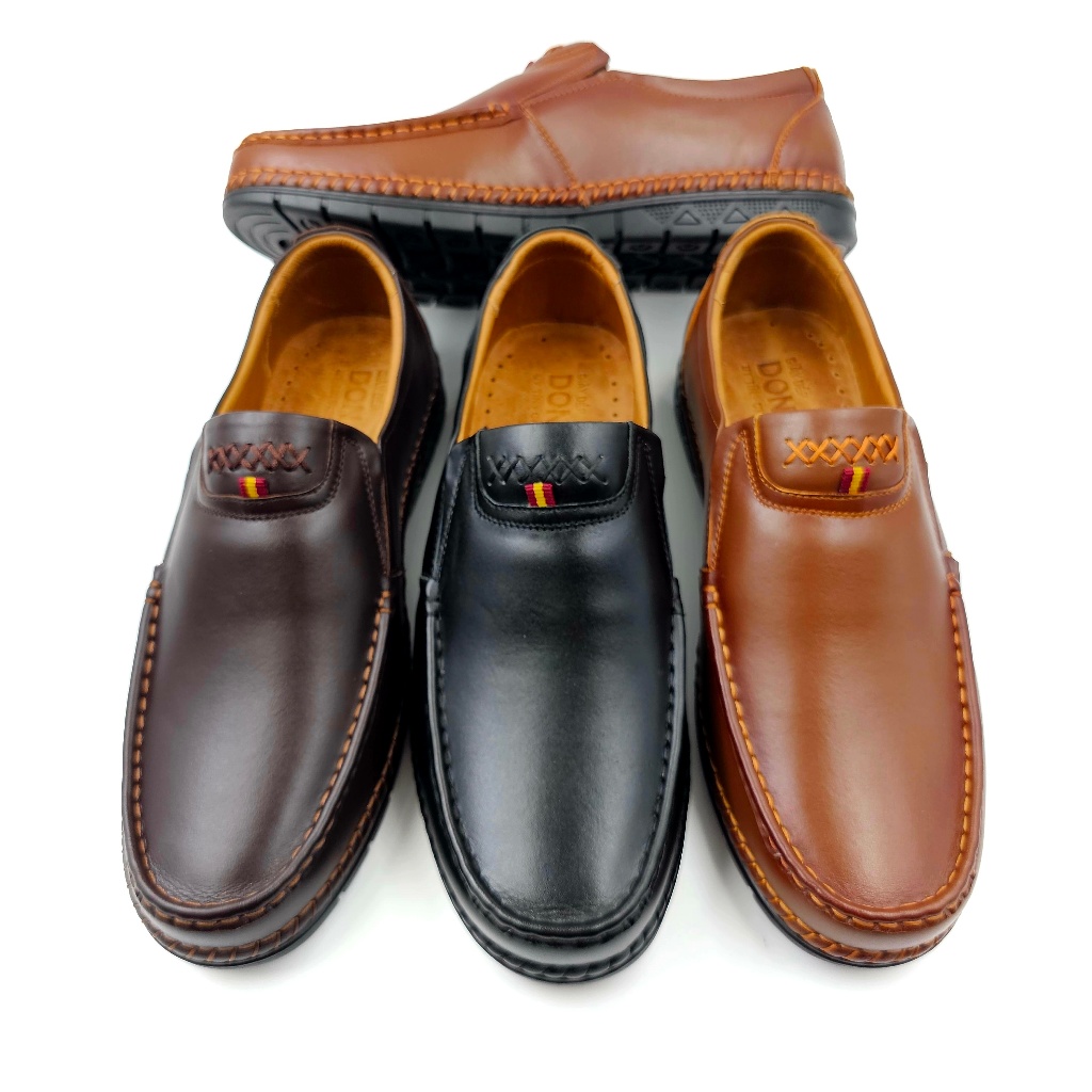 Giày Lười Nam Da Bò Donavy Cao Cấp, Kiểu Khâu Viền May 6X Bắt Mắt, May Quai Và Đế Chắc Chắn D.G6X