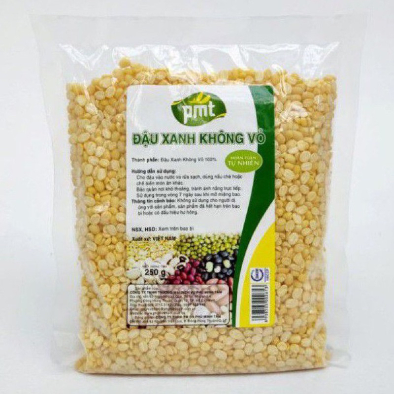 1kg đậu xanh cà vỏ/đậu xanh không vỏ loại 1