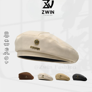 Mũ Nồi Thêu Minmin Nón Beret Chất Nỉ Nhung Mùa Đông Ấm Áp Form Unisex Nam Nữ N187 - Zwin Fashion
