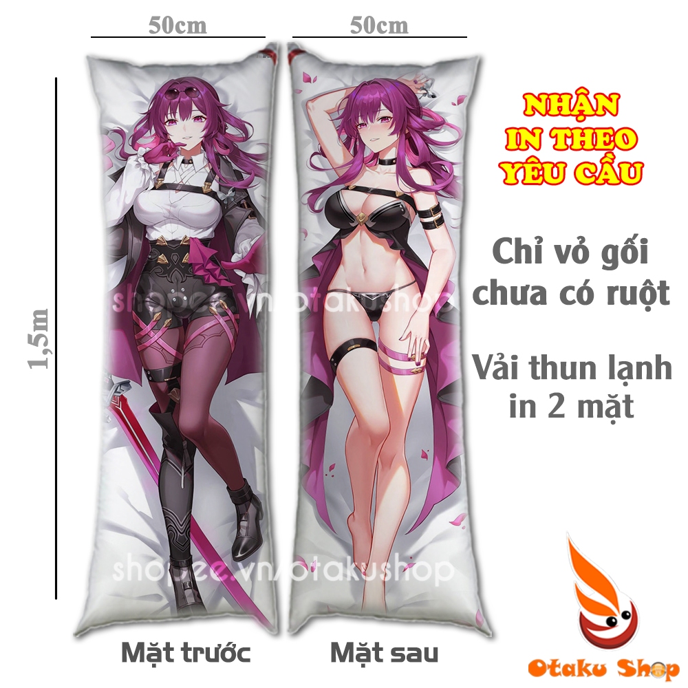 Vỏ Gối ôm Anime Game Honkai Star Rail siêu to dài 1,5m x 50cm hàng có sẵn Kafka và đặt theo yêu cầu