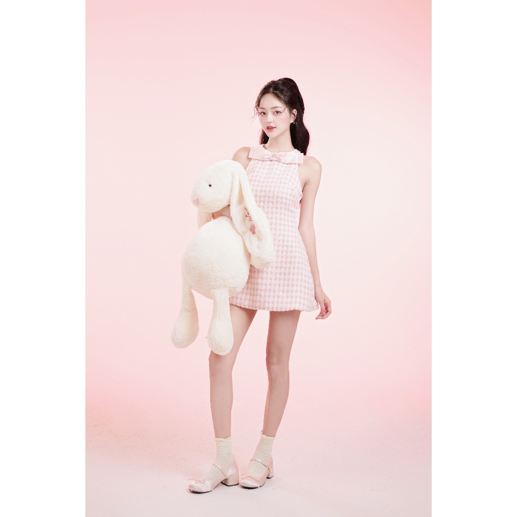 Váy chữ A ngắn TINA pink dress thiết kế AGUJA