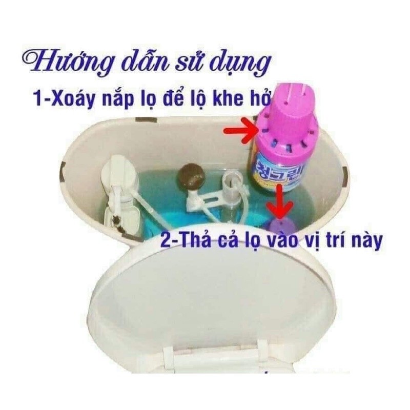 Lọ Thả Bồn Cầu Hàn Quốc Diệt Sạch Vi Khuẩn Và Tỏa Hương Thơm Tẩy Sạch Các Vết Bẩn Bám Vào Thành Toilet