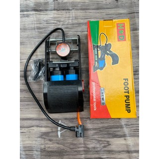 Bơm đạp chân bơm hơi xe đạp, xe máy, ô tô loại 2 ống bơm