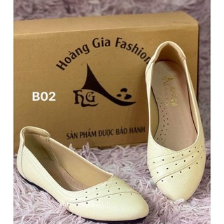 Giày búp bê da thật hoàng gia mã b02