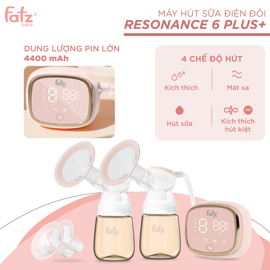 Máy hút sữa điện đôi Fatzbaby – RESONANCE 6 PLUS+ – FB1103VN