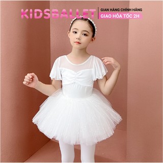Váy múa ba lê cộc tay kidsballet váy múa tay dơi váy múa cho bé váy múa bale váy múa trẻ em