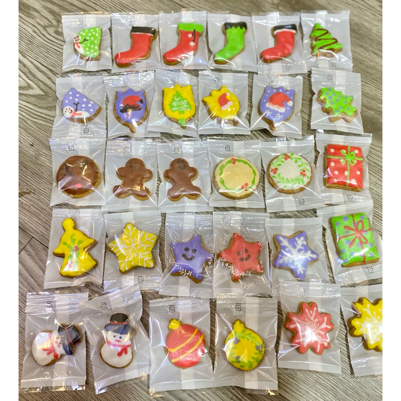 Bánh quy gừng Noen nhiều màu sắc, quà tặng Noel