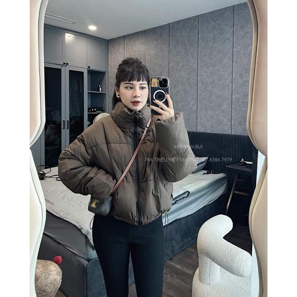 Áo phao túi dọc nữ, áo phao trần bông nữ hàng QCCC loại 1 dày dặn