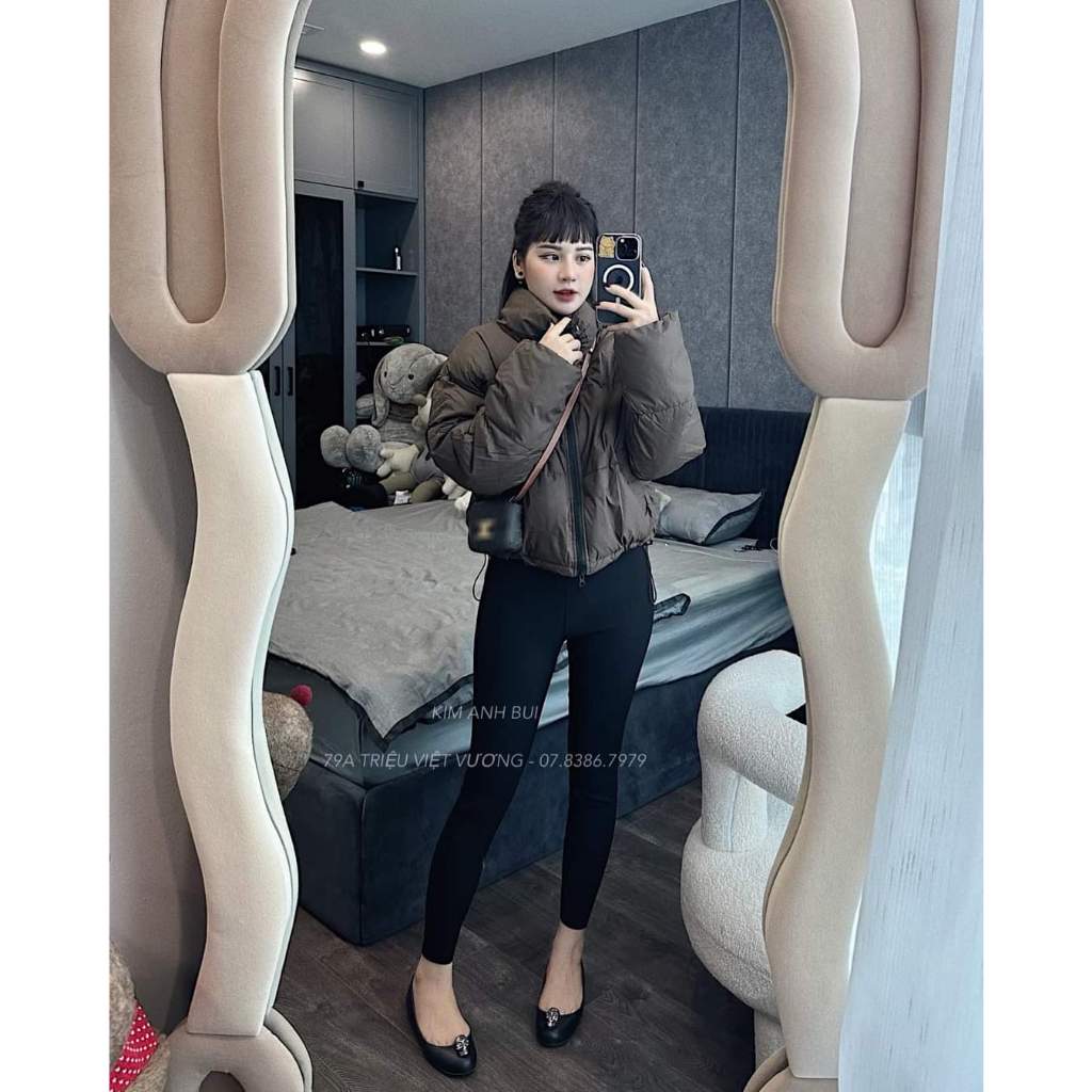 Áo phao túi dọc nữ, áo phao trần bông nữ hàng QCCC loại 1 dày dặn