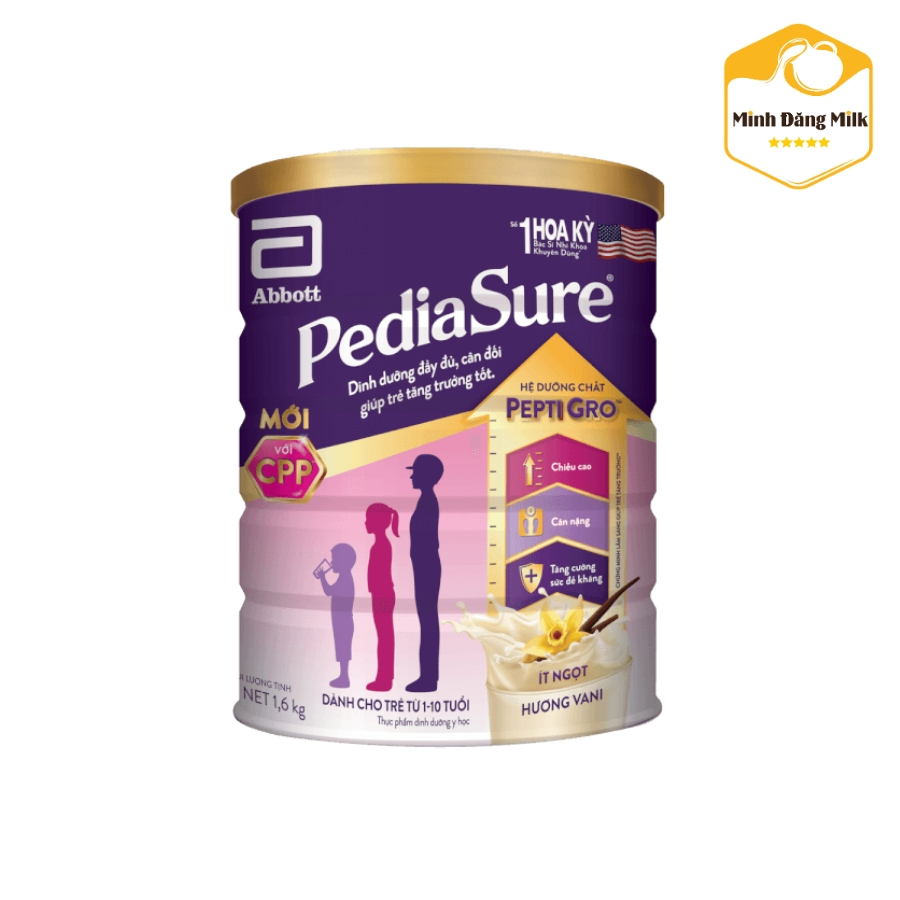 COMBO 4 Sữa bột Pedia Sure 1.6kg hương Vani [Date 2025]