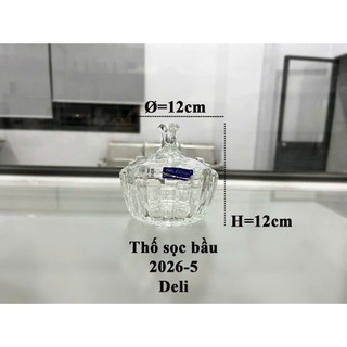 Thố mứt thủy tinh hoa pha lê / THỐ SỌC BẦU NHỎ 2026
