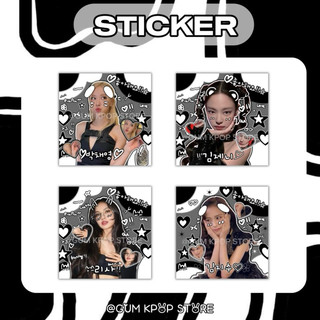 Sticker niêm phong blackpink ver trắng đen cool - gum kpop store