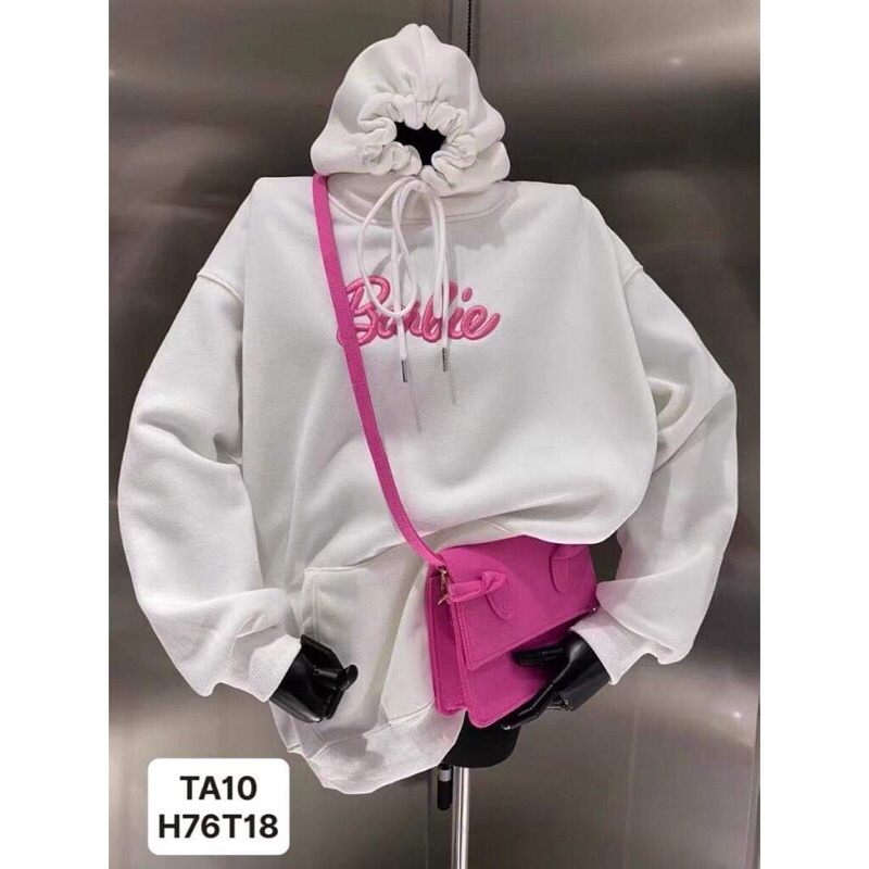ÁO NỈ HOODIE BARBIE LÓT LÔNG MỊN DÀY ẤM FREESZIE HÀN