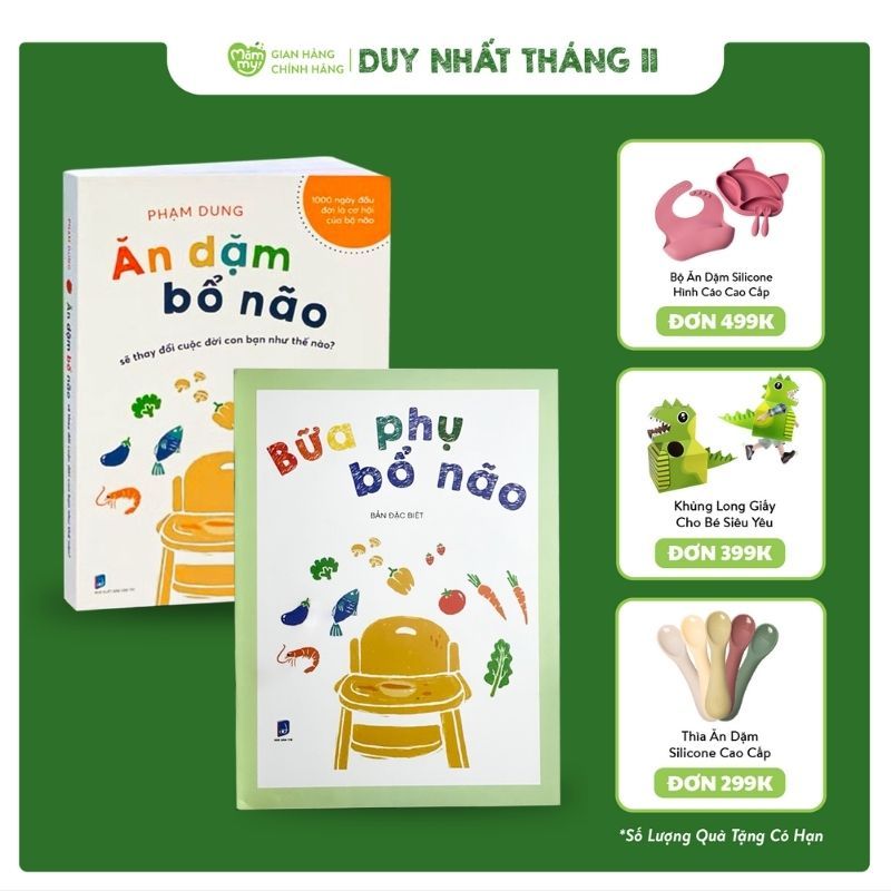 Cuốn Ăn Dặm Bổ Não của Mămmy - bữa phụ bổ não, chắm sóc cho bé bữa ăn ngon dinh dưỡng