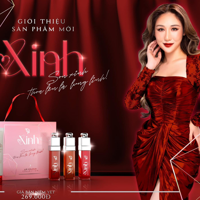 SET SON XINH 3 MÀU ĐỎ RƯỢU-CAM ĐẤT-HỒNG NUDE CHÍNH HÃNG ĐÔNG ANH NGUYỄN HUỲNH NHƯ