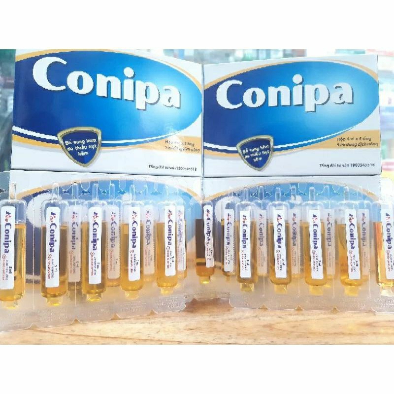 CONIPA⚡Cam Kết Chính Hãng⚡Bổ sung kẽm cho cơ thể, giúp tăng cường sức đề kháng cho cơ thể hộp 20 ống