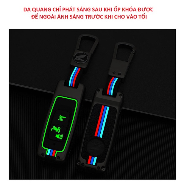 Ốp chìa khoá smartkey Honda SH 21 -23, SH Mode, SH 350i, Air Blade, Winner X, PCX, Vario, Lead, Vision Hợp Kim Cao Cấ