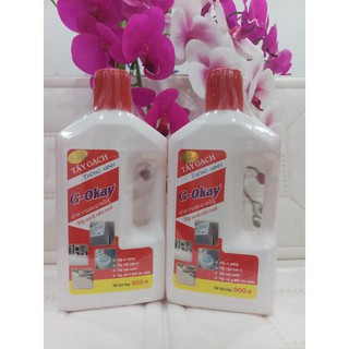 TẨY XI MĂNG TRÊN NỀN GẠCH SAU THI CÔNG G-OKAY CHAI 900ML SIÊU TIẾT KIỆM, HIỆU QUẢ