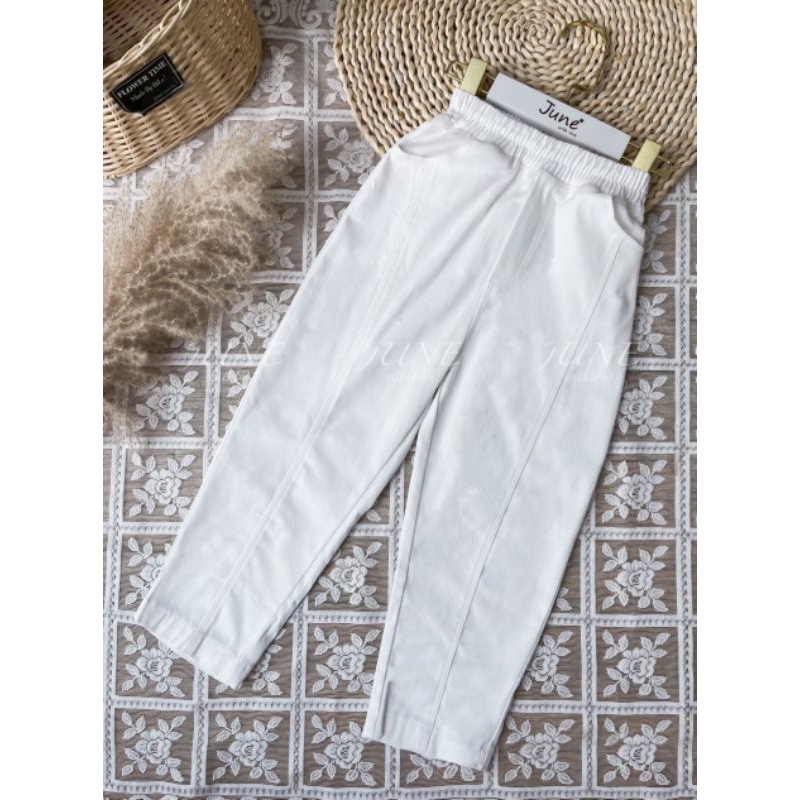 QUẦN KAKI TRẮNG DÀI cho bé 8 đến 40 kg chất kaki dày thoáng mát dễ phối nhiều loại áo HAIVANCO đi học đi chơi đều đẹp