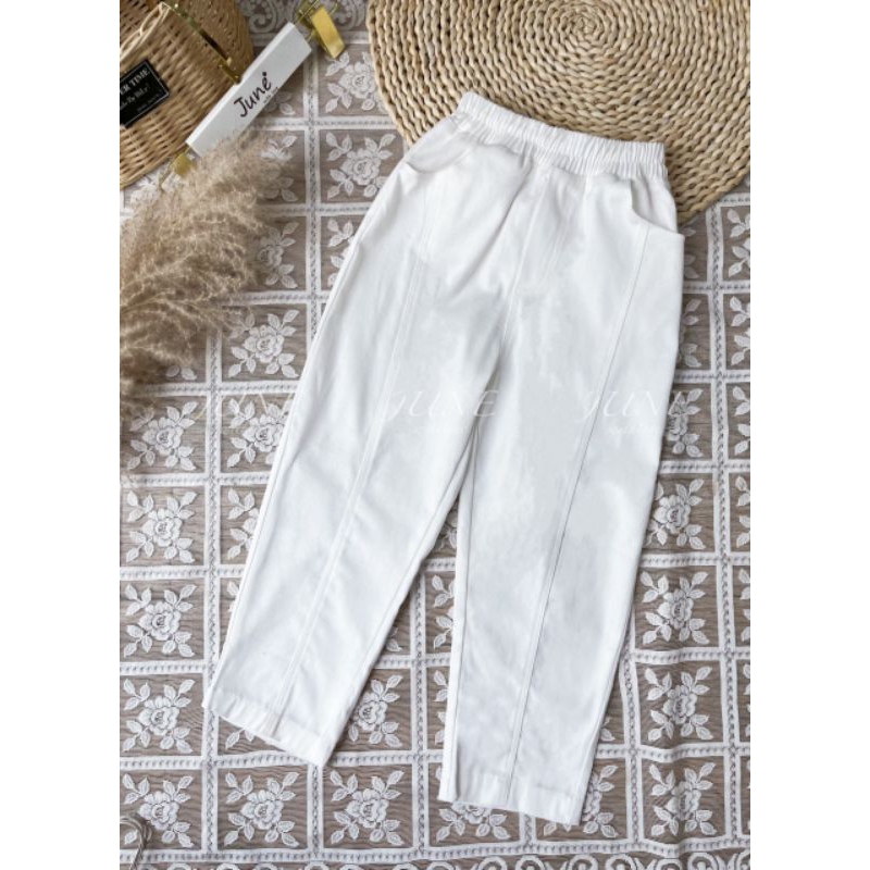 QUẦN KAKI TRẮNG DÀI cho bé 8 đến 40 kg chất kaki dày thoáng mát dễ phối nhiều loại áo HAIVANCO đi học đi chơi đều đẹp